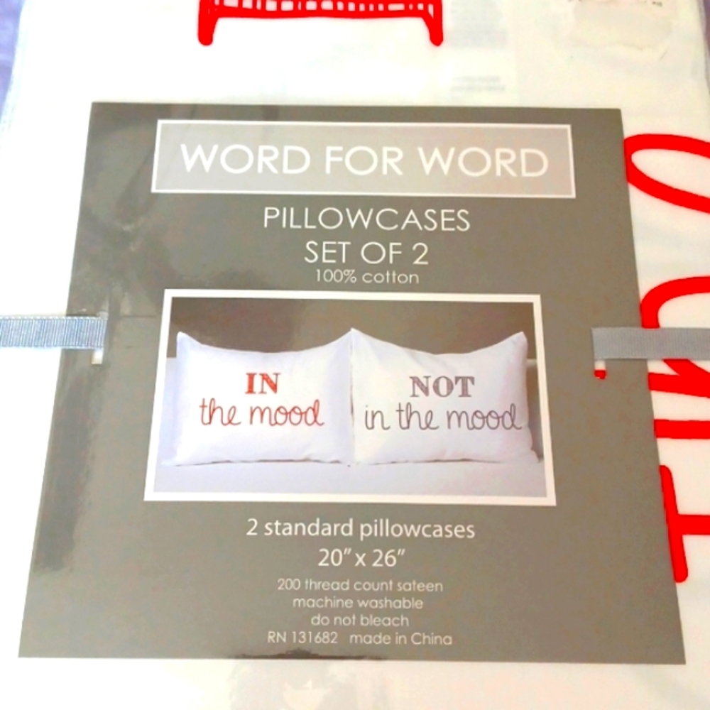 "IN THE MOOD" Pillowcases NWT